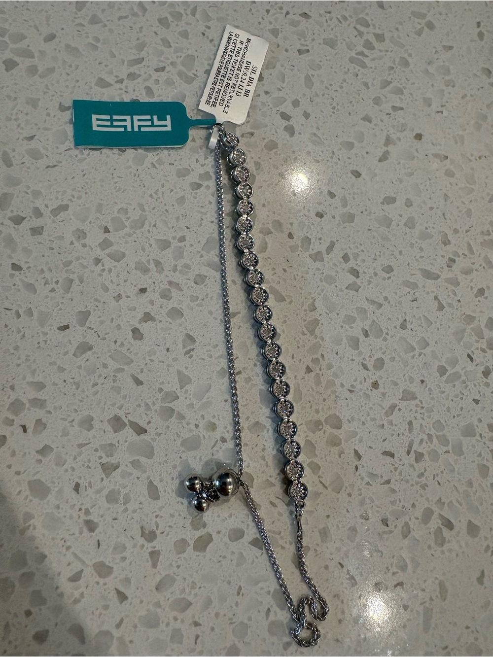 EFFY Silver Crystal Station Bracelet - Silver